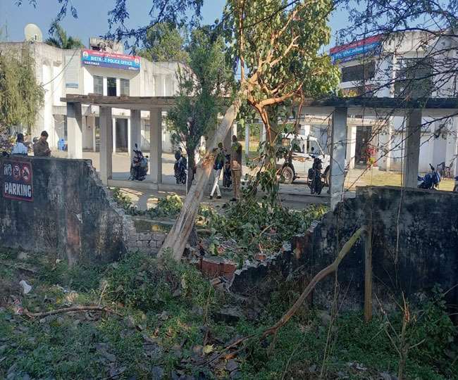 हरिद्वार में फिर आबादी में घुसा हाथियों का झुंड, तोड़ी एसएसपी कार्यालय की दीवार; उखाड़ा पीपल का पेड़